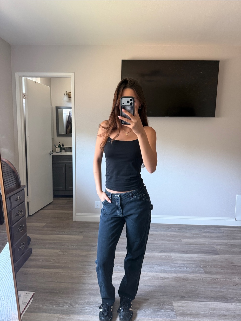 Dickies Black Jeans with Contrast Stitching